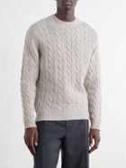 William Lockie - Cable-Knit Wool Sweater - Neutrals