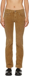R13 Brown Boy Kick Trousers