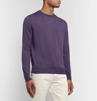 Canali - Mélange Merino Wool Sweater - Purple