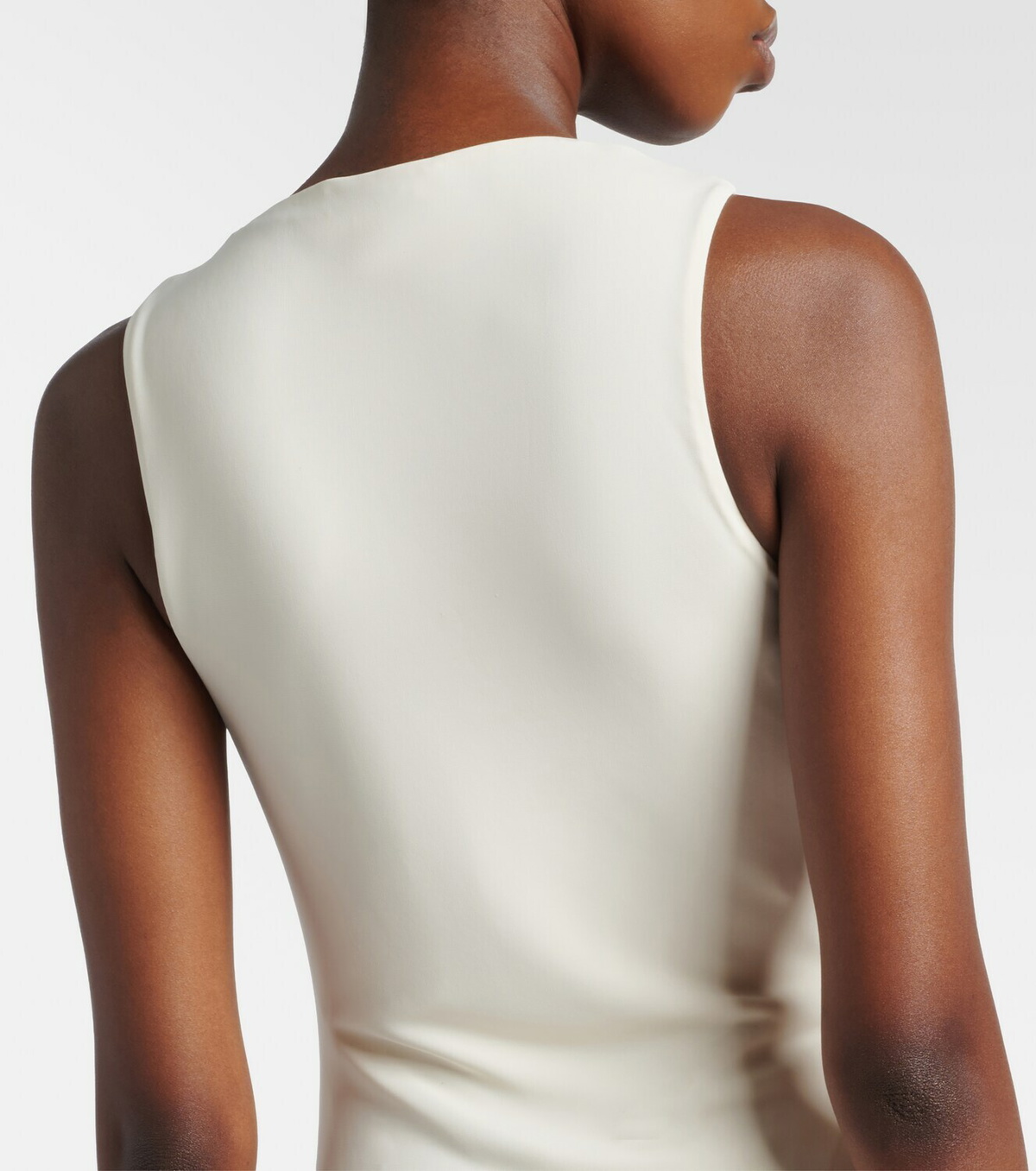 Alaïa Asymmetric jersey midi dress