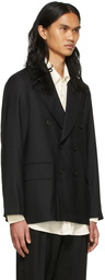 Our Legacy Black Unconstructed Double Breasted Blazer