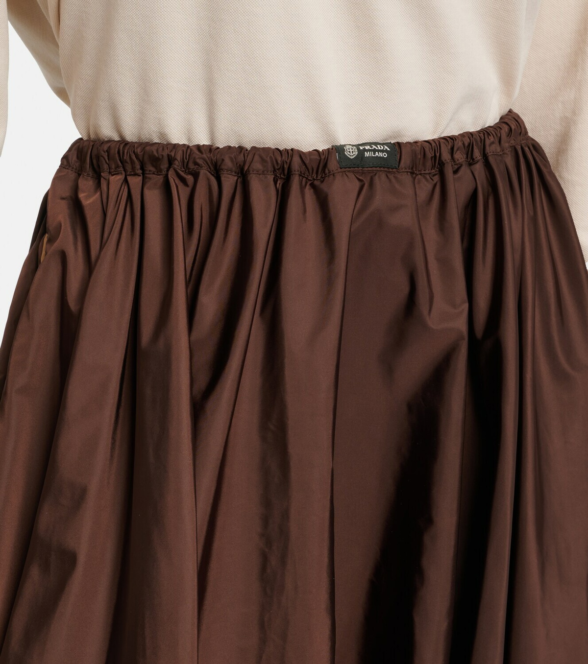 Prada Re-Nylon pleated midi skirt