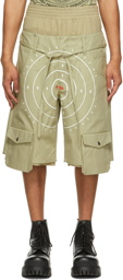 Hood by Air Khaki Veteran Layered Shorts