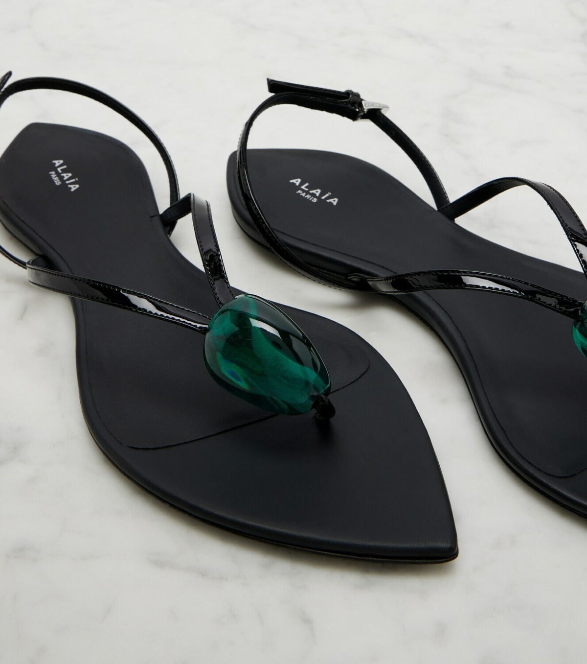 Alaïa Invisible embellished leather sandals