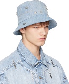 Feng Chen Wang Blue Decorated Bucket Hat