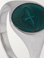 Miansai - Dove Sterling Silver and Enamel Ring - Silver