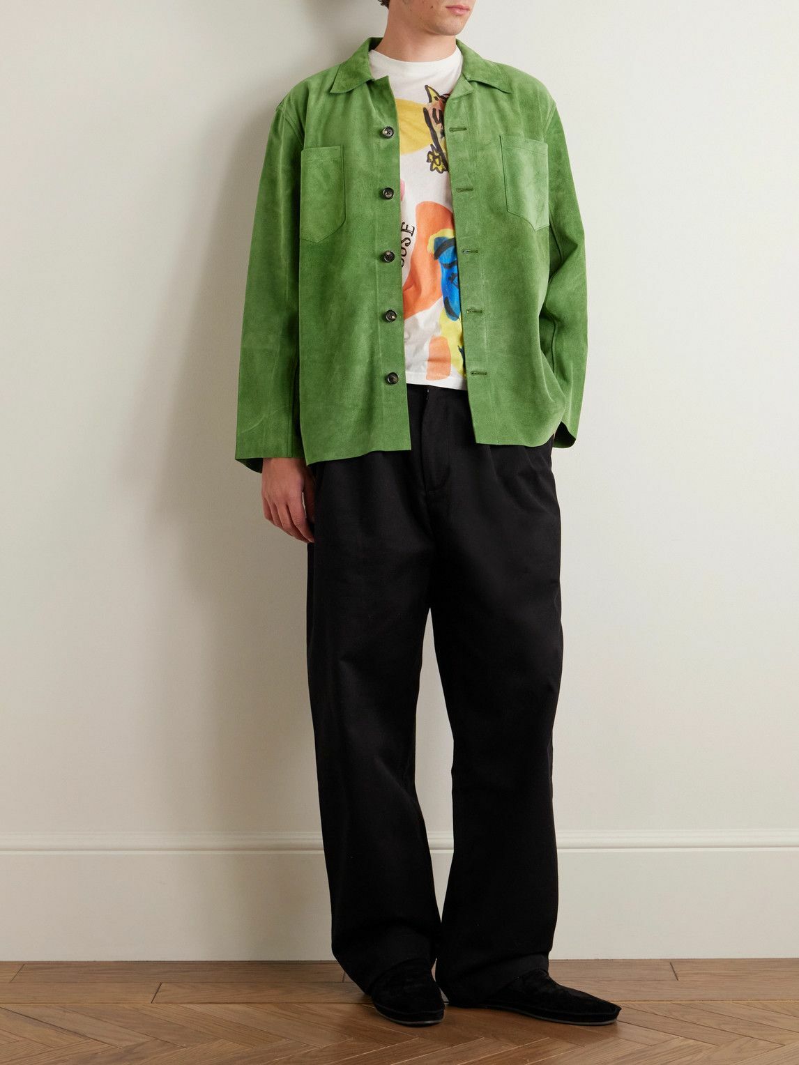 BODE - Suede Overshirt - Green