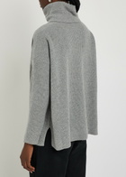 Eileen Fisher Ribbed Roll-neck Wool and Cashmere-blend Jumper Grey