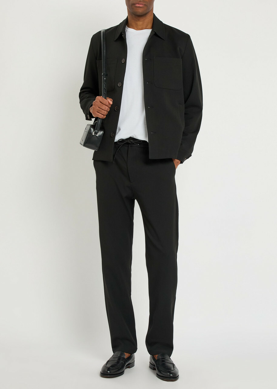 Les Deux Como Slim Straight-leg Woven Trousers Black