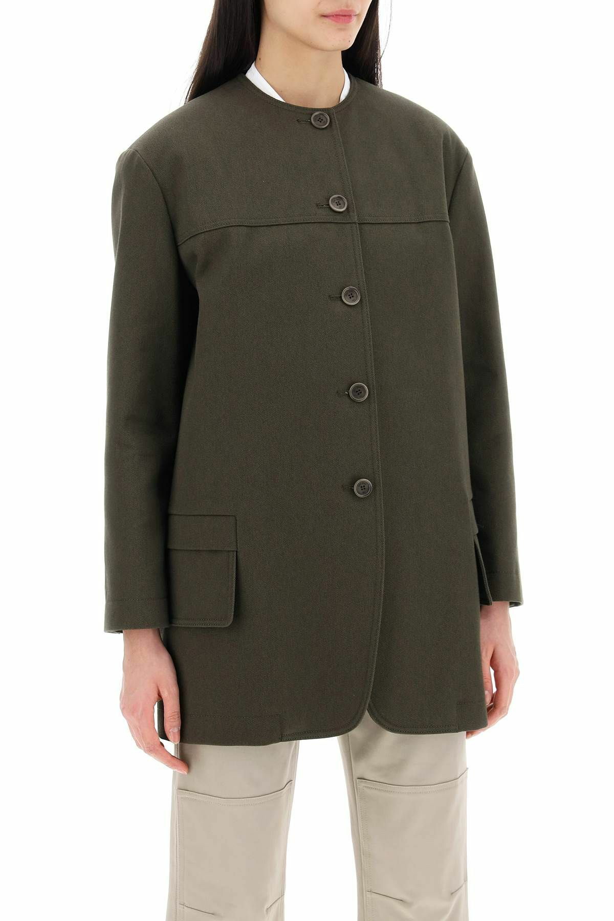 ジャケット MAX MARA 'Recital' midi jacket Green RECITAL MAX MARA recital midi round neck jacket Green Max Mara