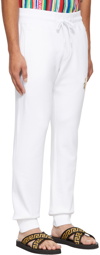 Versace Jeans Couture White Logo Lounge Pants
