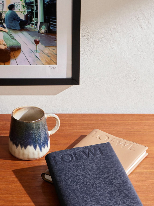 Photo: LOEWE - Logo-Debossed Full-Grain Leather Notebook