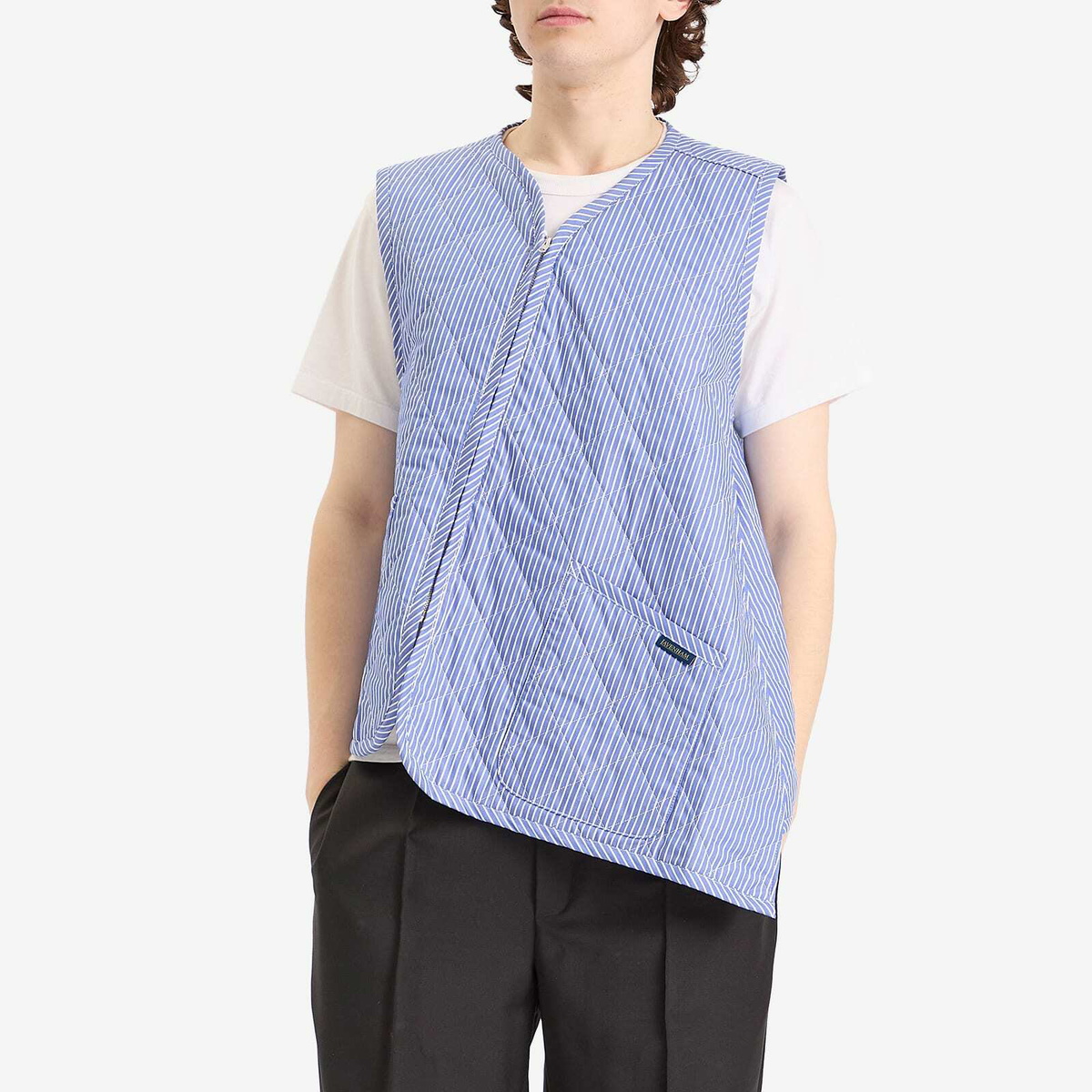 Comme des Garçons SHIRT Men's x Lavenham Stripe Gilet in Blue