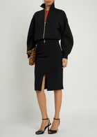 Joseph Sable Milano-knit Bomber Jacket Black