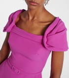 Safiyaa Belted peplum midi dress