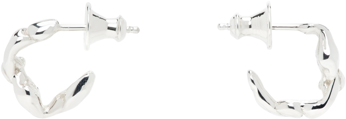 FARIS Silver Lava Hoop Small Earrings Faris