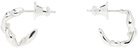 FARIS Silver Lava Hoop Small Earrings