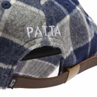 Patta Men's Flannel P Script Sports Cap in Mourning Dove Check