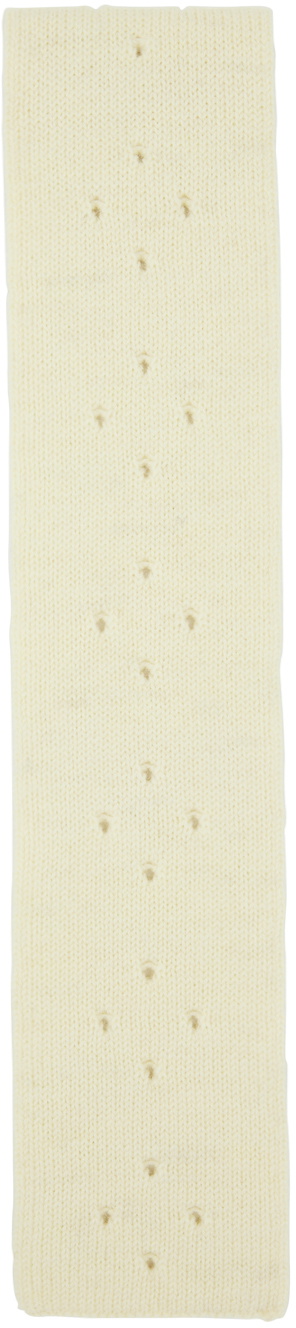 Molly Goddard Off-White Distressed Scarf