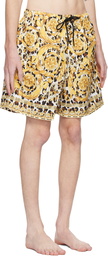 Versace Underwear Gold Wild Barocco Swim Shorts
