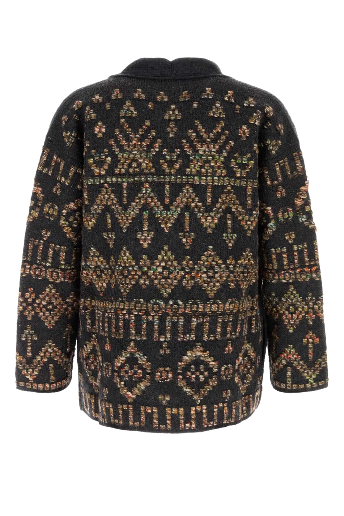 Alanui Embroidered Wool Blend Grunge Beat Cardigan