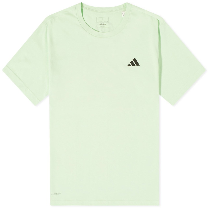Photo: Adidas Running Men's Adidas Ultimate Essentials T-shirt in Semi Green Spark