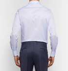 Ermenegildo Zegna - Light-Blue Cutaway-Collar Striped Cotton Shirt - Men - Light blue