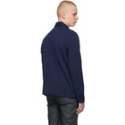 Naked and Famous Denim Navy Loose Weave Dobby Shirt