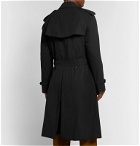 Burberry - Westminster Extra Long Cotton-Gabardine Trench Coat - Black
