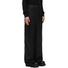 Rick Owens Black Tower Leather Work Pants
