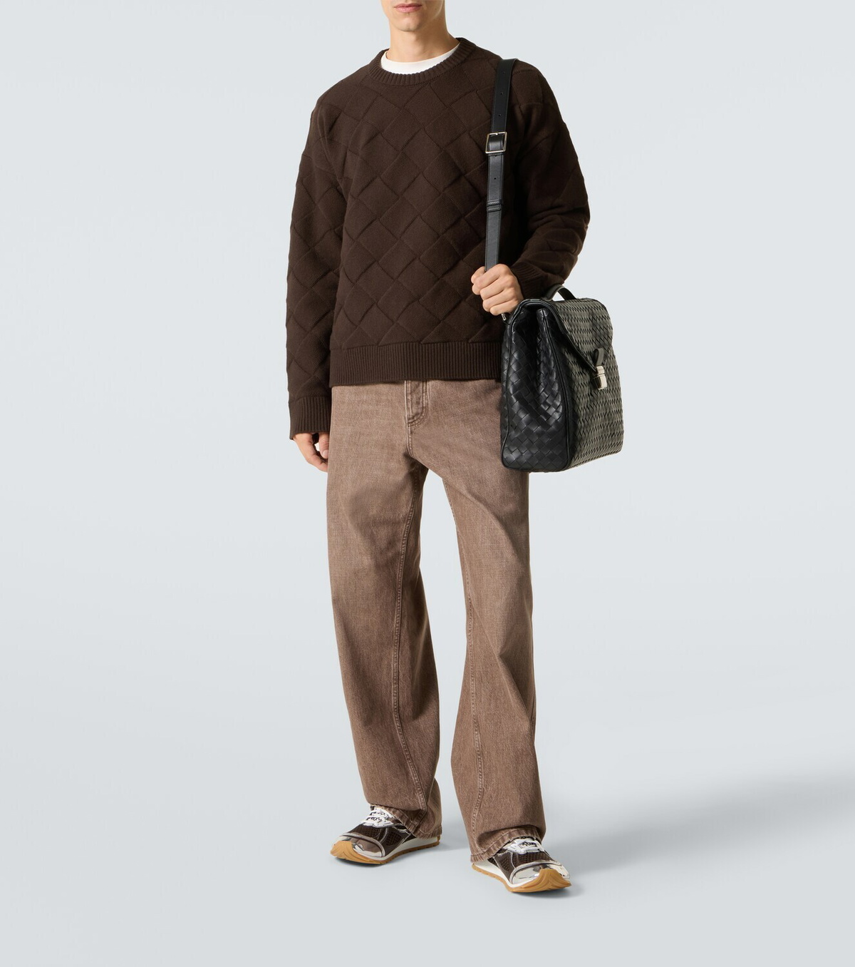 Bottega Veneta Archivist Intrecciato leather briefcase