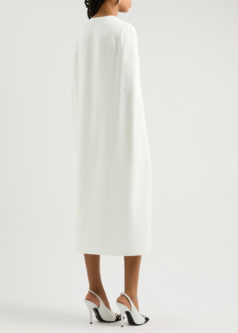 Stella Mccartney Cape-effect Midi Dress White