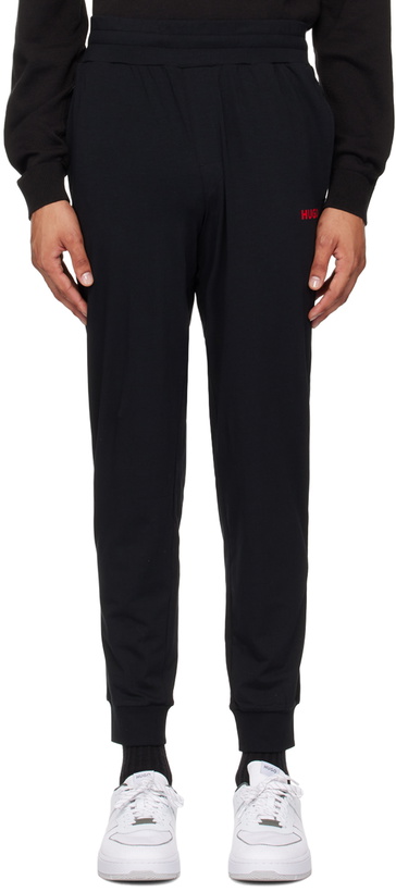 Photo: Hugo Black Printed Logo Sweatpants