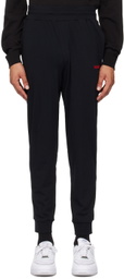 Hugo Black Printed Logo Sweatpants