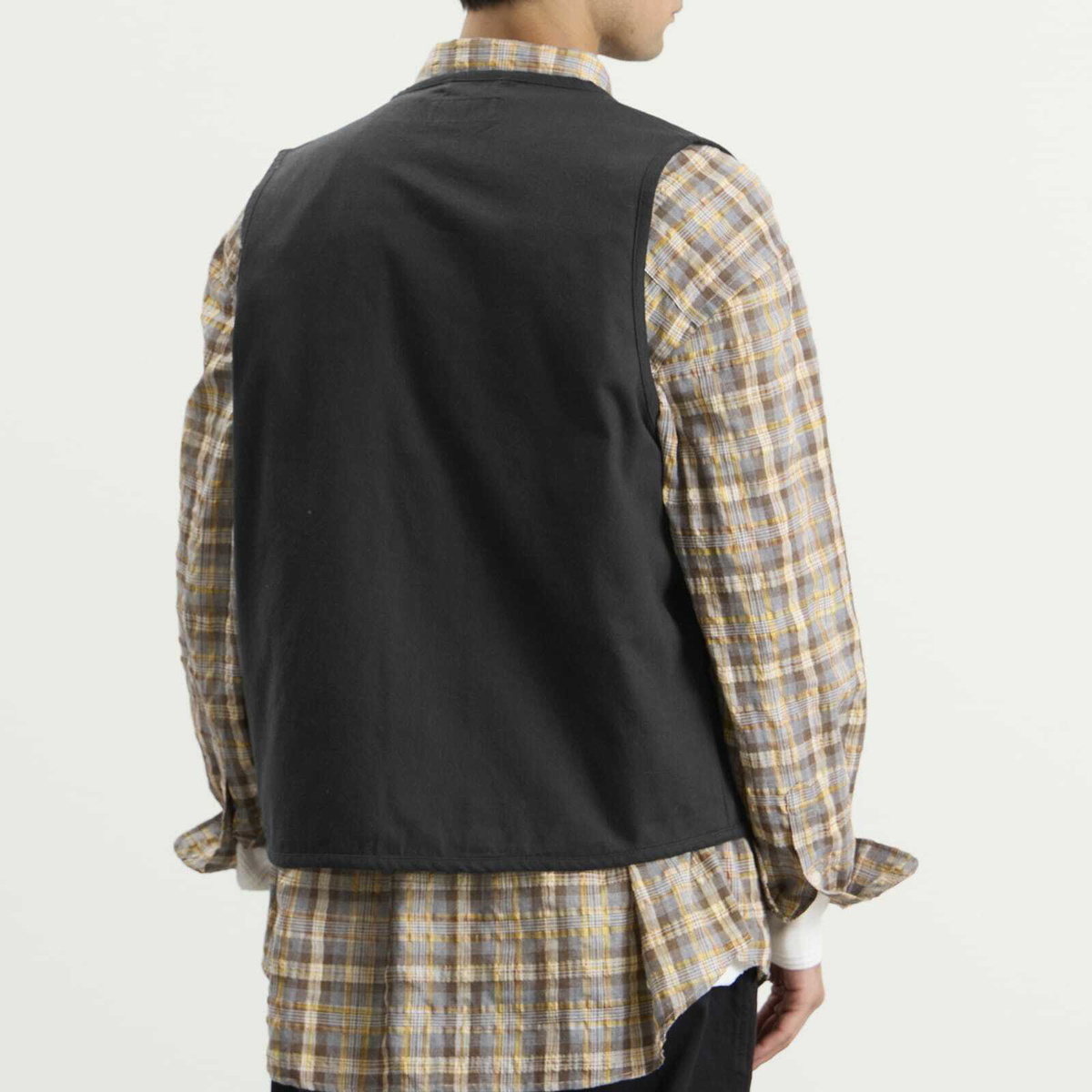 Universal Works Men's Brushed Moleskin 4 Pocket Gilet in Black