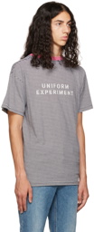 Uniform Experiment Black & White Striped T-Shirt
