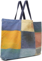 KidSuper Multicolor Checkered Painted Printed Tote