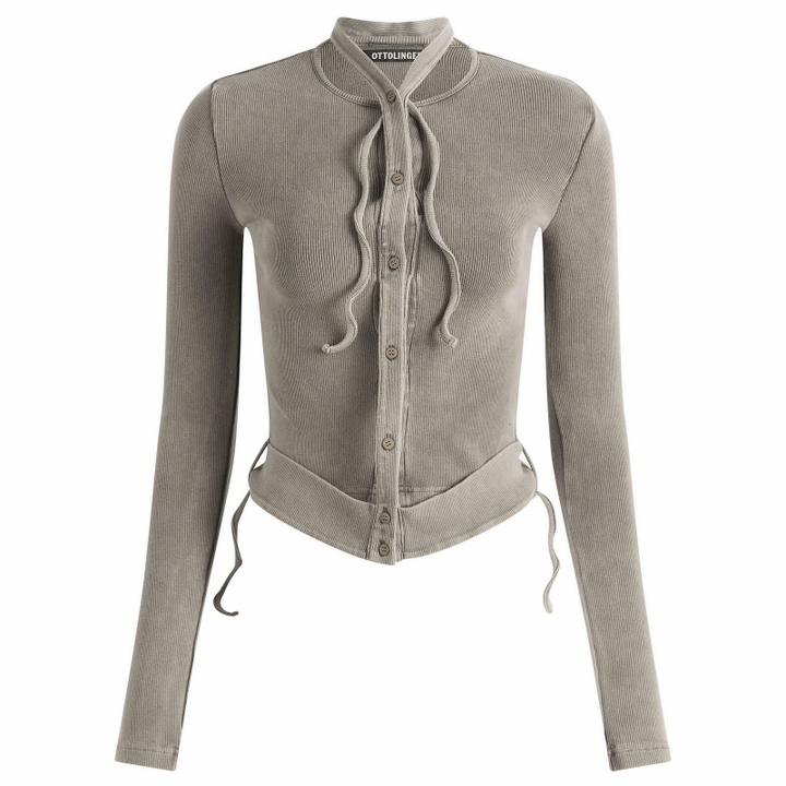 Photo: Ottolinger Women's Double Closure Cardigan in Sand