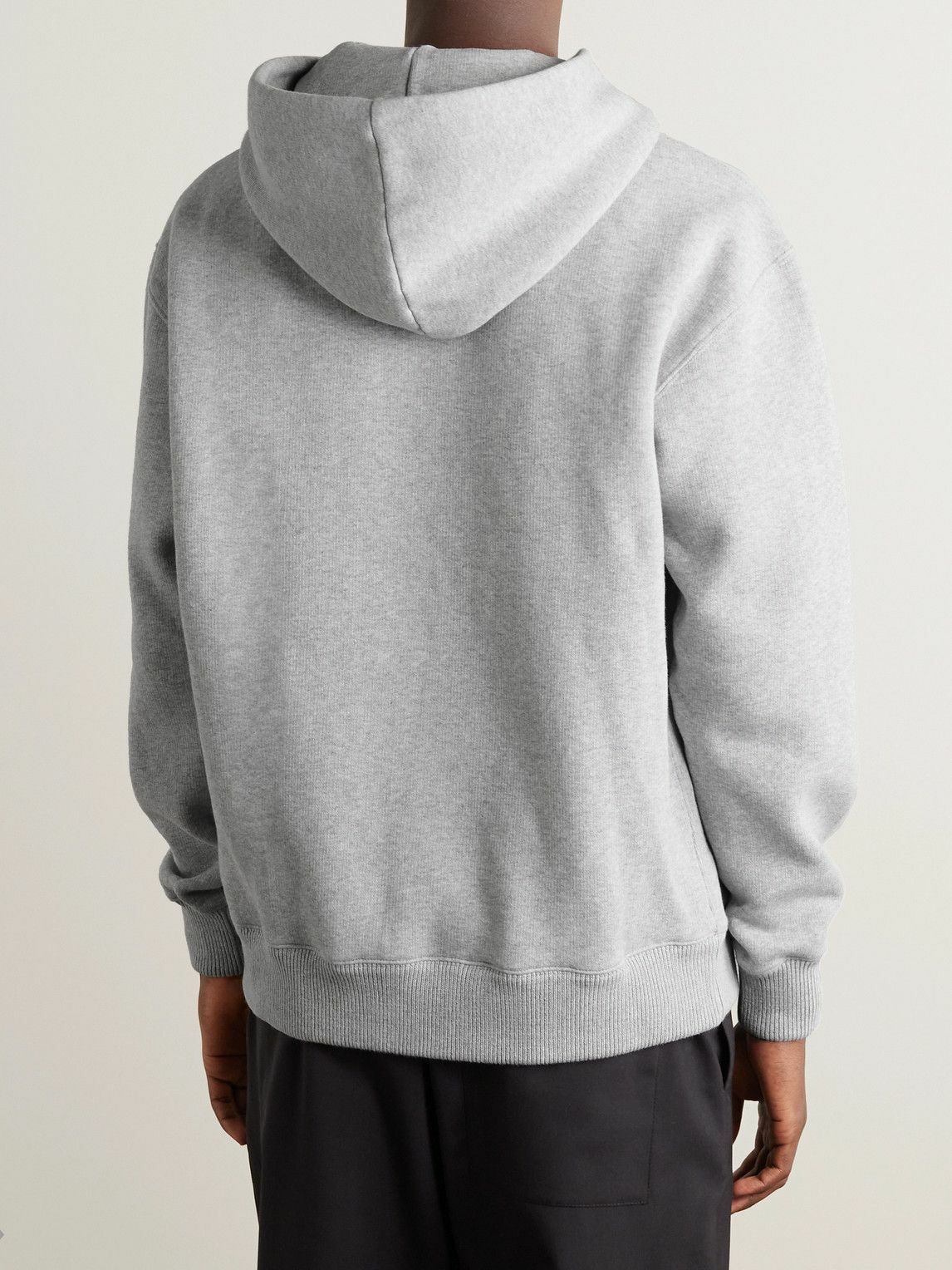 RÓHE - Logo-Appliquéd Organic Cotton-Blend Jersey Hoodie - Gray Róhe