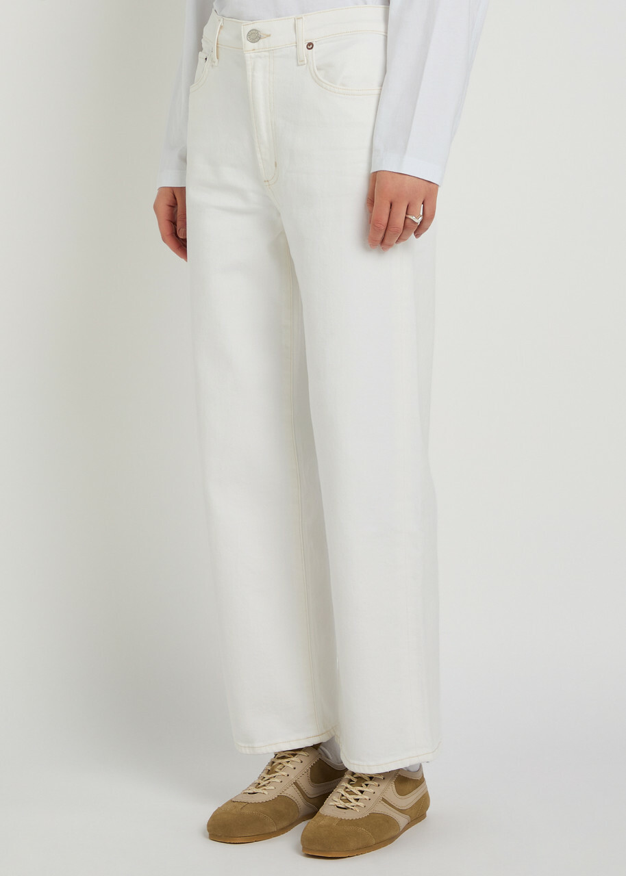 Agolde Harper Crop Straight-leg Jeans White