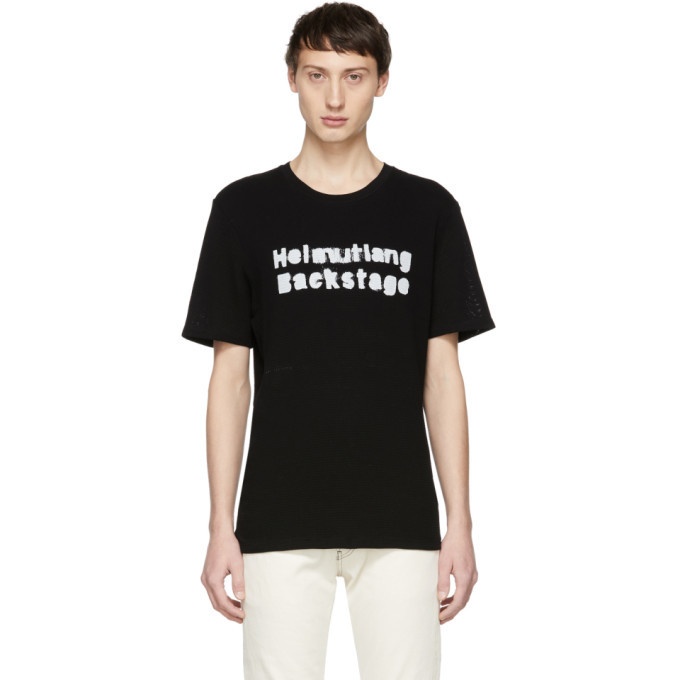 Helmut Lang Black Re-Edition Backstage T-Shirt Helmut Lang