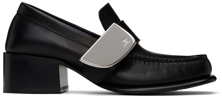 Photo: Burberry Black Leather Shield Loafers