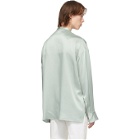 Haider Ackermann Grey Silk Oversized Dali Shirt