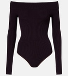 Alaïa Ribbed-knit bodysuit