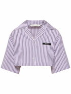 PALM ANGELS Striped Cotton Shirt