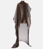 Taller Marmo Dallas metallic caped organza kaftan