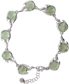 Alan Crocetti Silver & Green Spark Bracelet