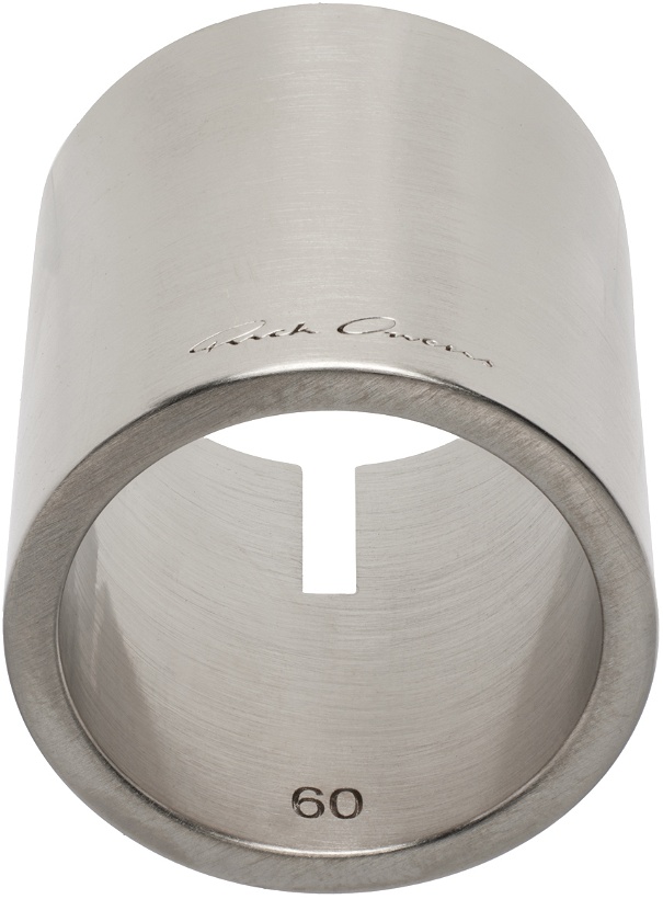 Photo: Rick Owens Silver Slitted Thumb Ring