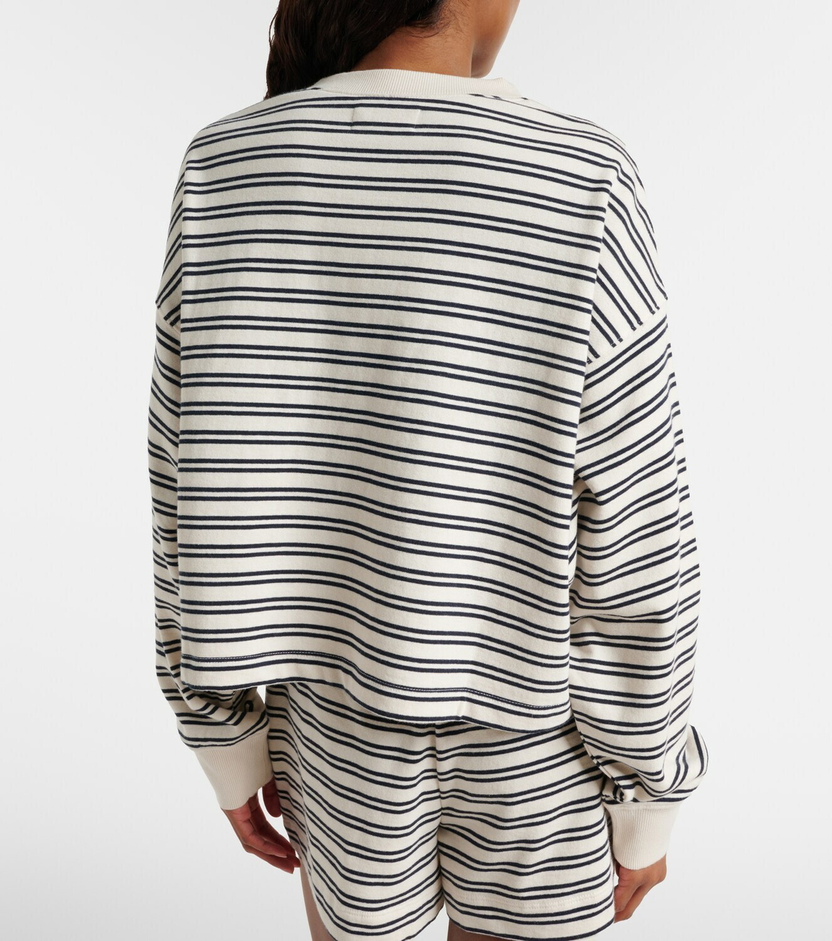 Velvet Isabelle striped cotton jersey sweatshirt