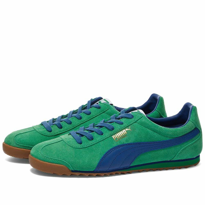 Photo: Puma Men's Arizona OG Sneakers in Green/Limoges/Gum